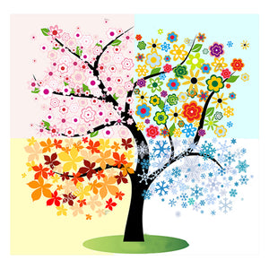 Full Diamond Painting kit - Four Seasons Tree