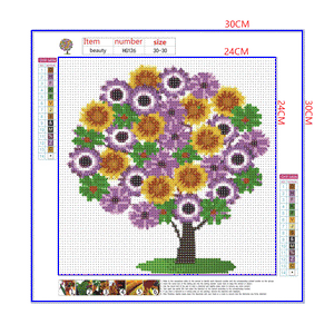 Full Diamond Painting kit - Flower tree