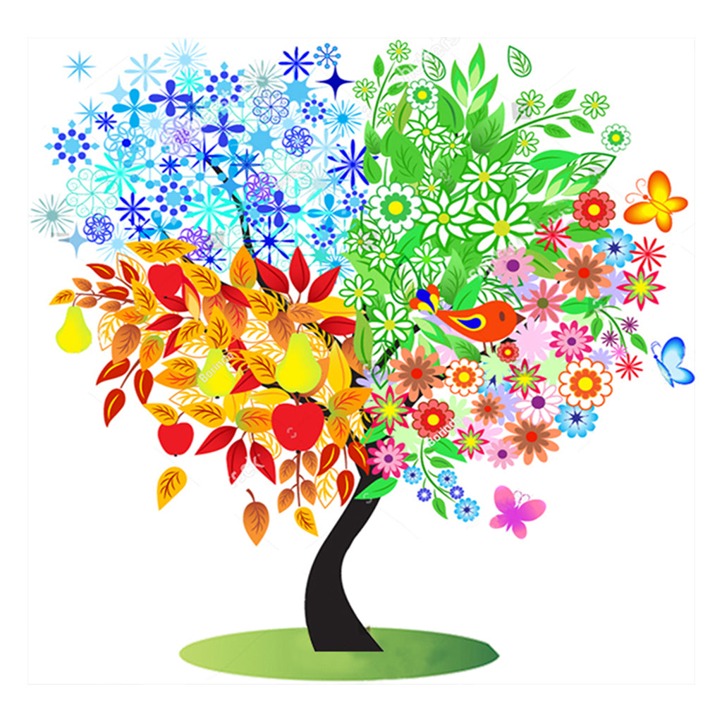 Full Diamond Painting kit - Four Seasons Tree