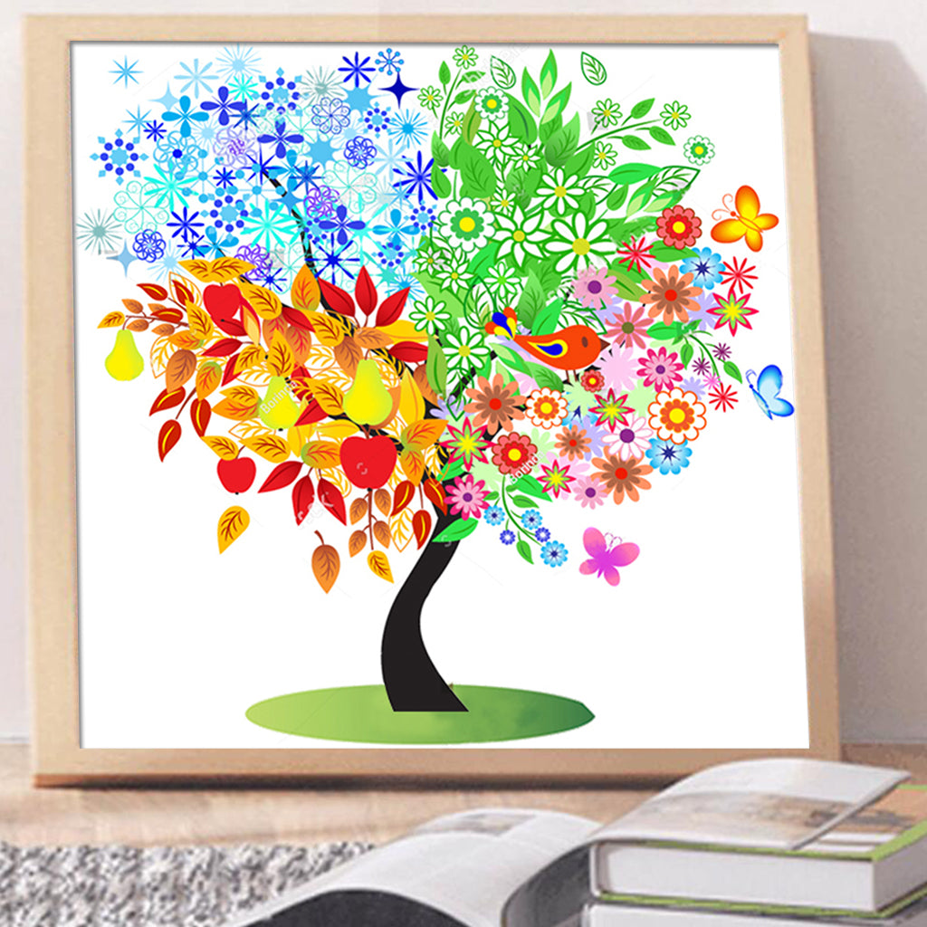 Full Diamond Painting kit - Four Seasons Tree