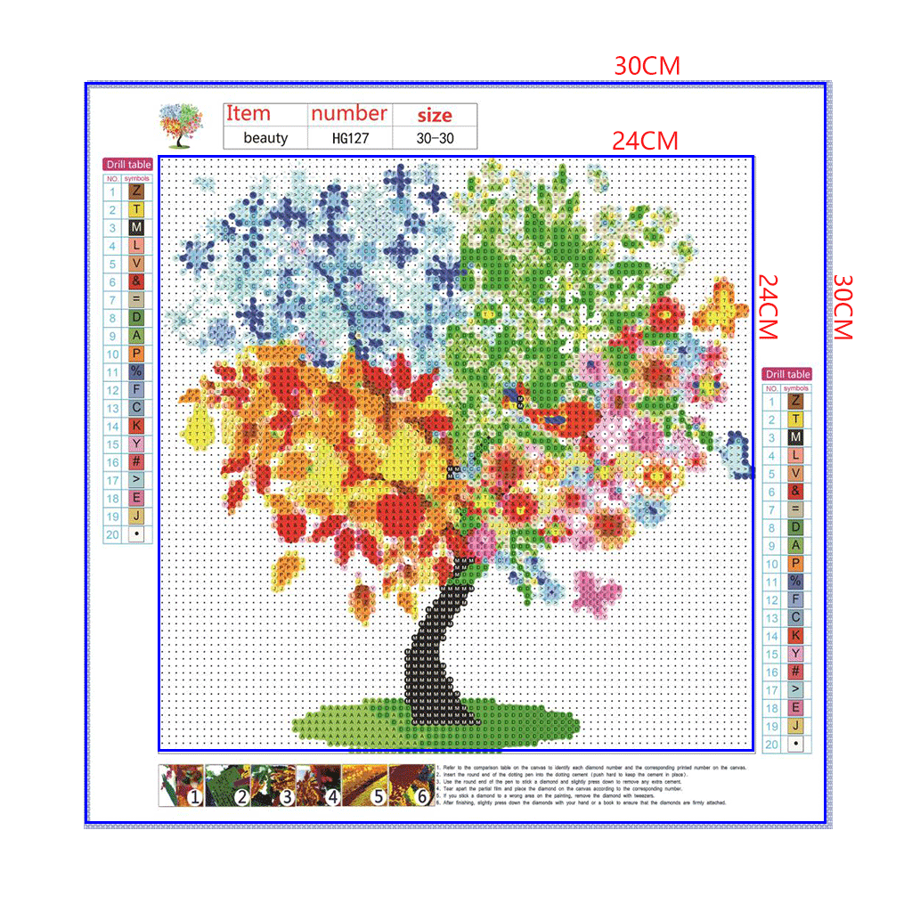 Full Diamond Painting kit - Four Seasons Tree