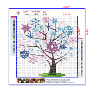 Full Diamond Painting kit - Snowflake tree