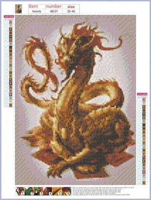 Full Diamond Painting kit - Cool dragon