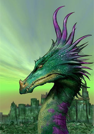 Full Diamond Painting kit - Green Dragon