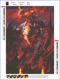 Full Diamond Painting kit - Fire-breathing dragon