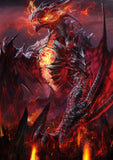 Full Diamond Painting kit - Fire-breathing dragon