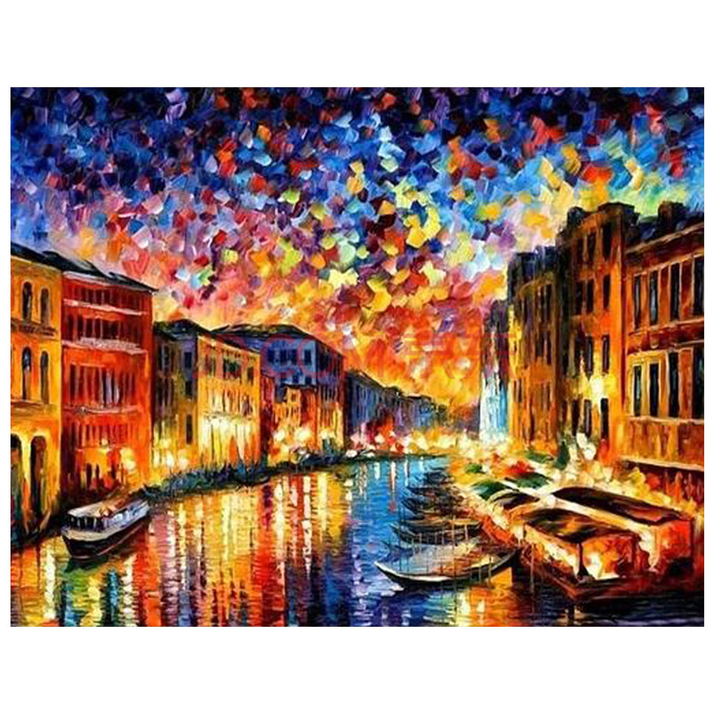 Full Diamond Painting kit - Port in the night