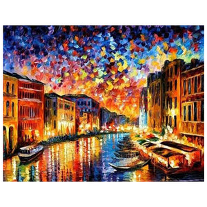 Full Diamond Painting kit - Port in the night