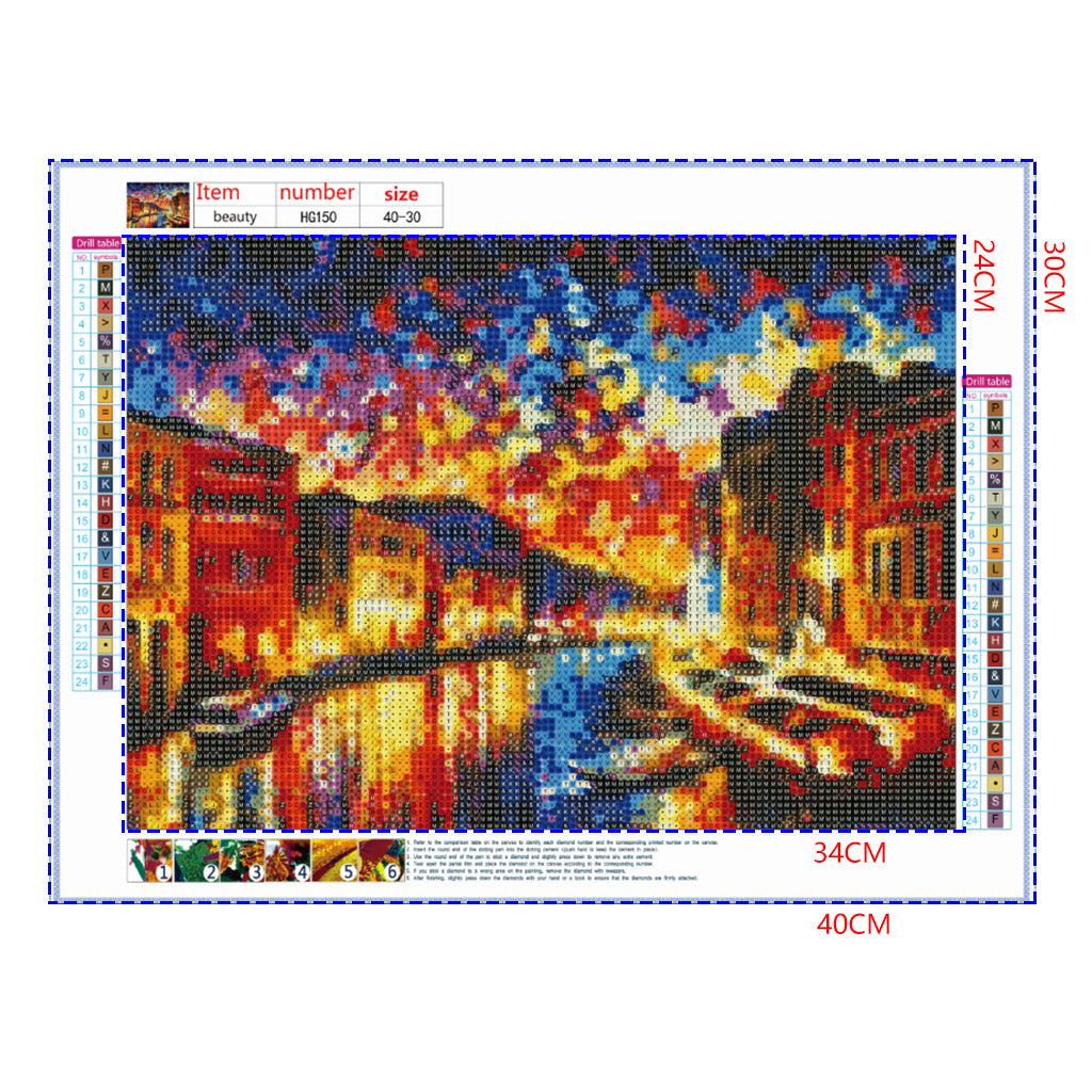 Full Diamond Painting kit - Port in the night