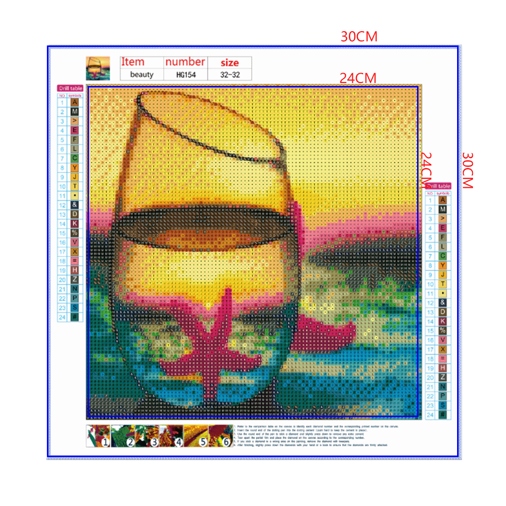 Full Diamond Painting kit - The reflection of the starfish in the glass