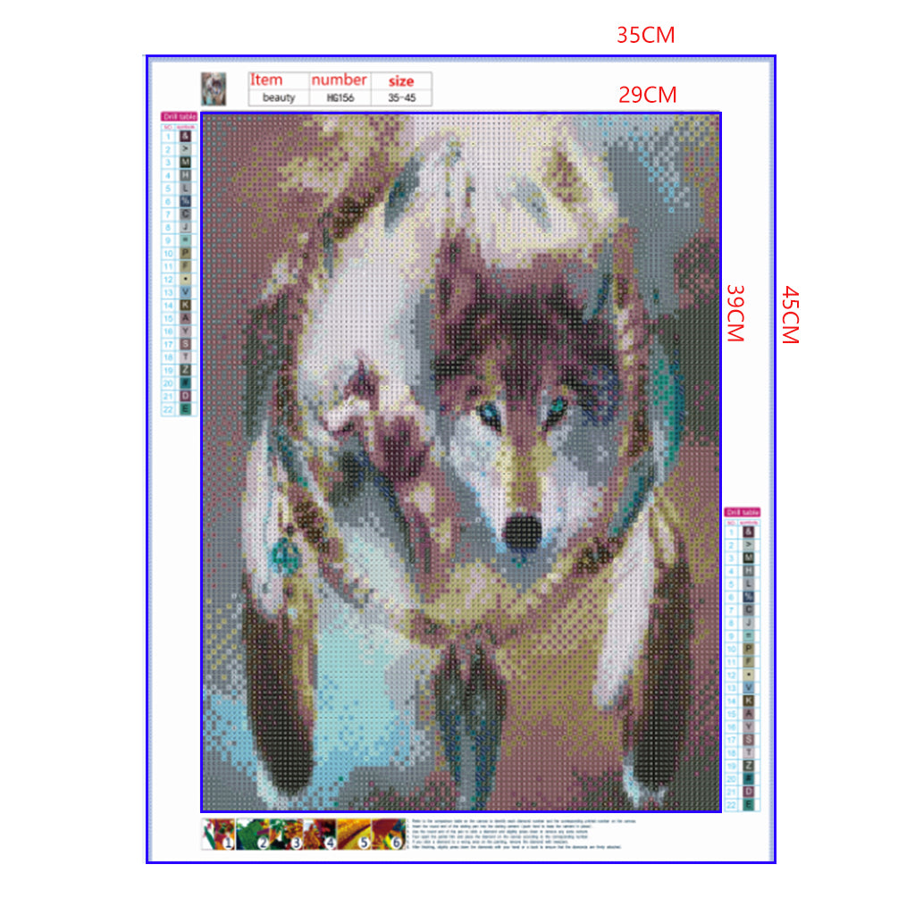 Full Large Diamond Painting kit - Northwestern wolves
