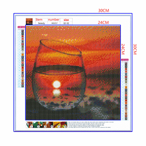 Full Diamond Painting kit - The reflection of the sea in the glass