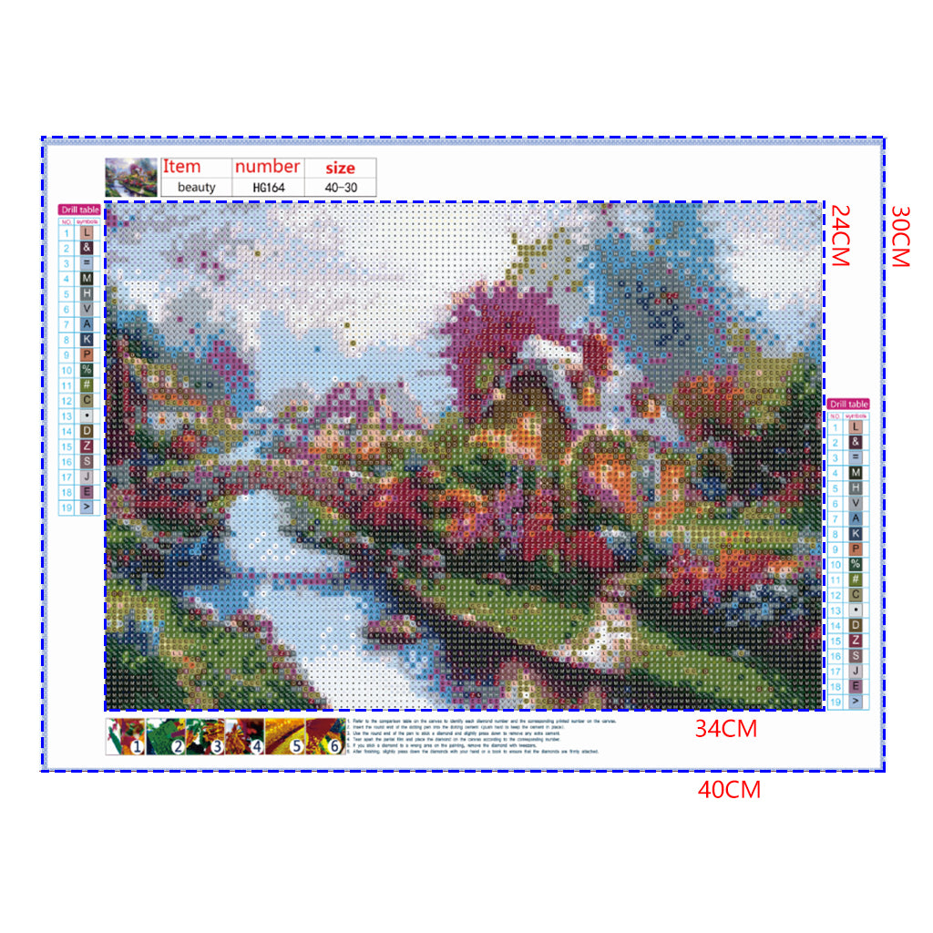 Full Diamond Painting kit - Warm houses in the wild