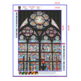 Full Diamond Painting kit - Stained glass windows of Cath¨¦drale Notre Dame de Paris