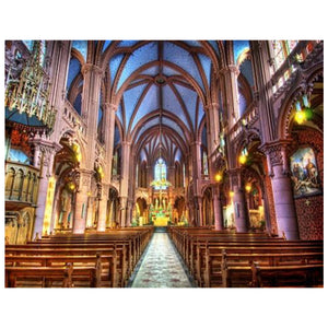 Full Diamond Painting kit - Interior view of Cath¨¦drale Notre Dame de Paris