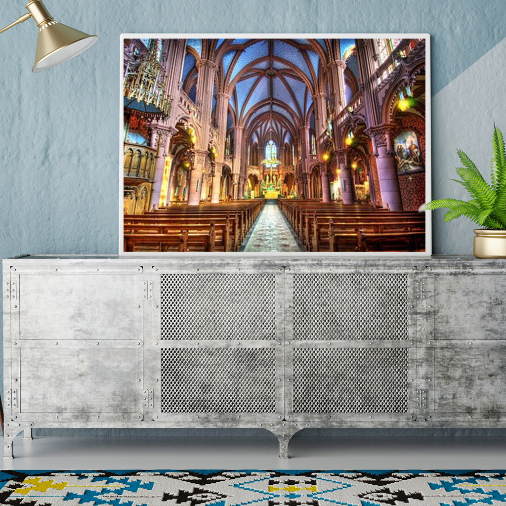 Full Diamond Painting kit - Interior view of Cath¨¦drale Notre Dame de Paris