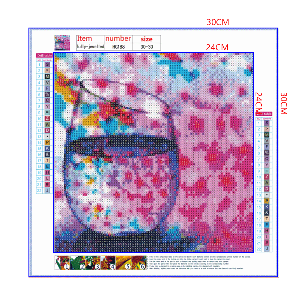 Full Diamond Painting kit - The reflection of flowers in the glass