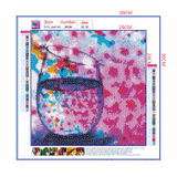 Full Diamond Painting kit - The reflection of flowers in the glass