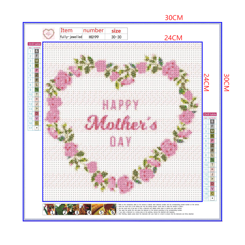 Full Diamond Painting kit - Happy Mothers' Day