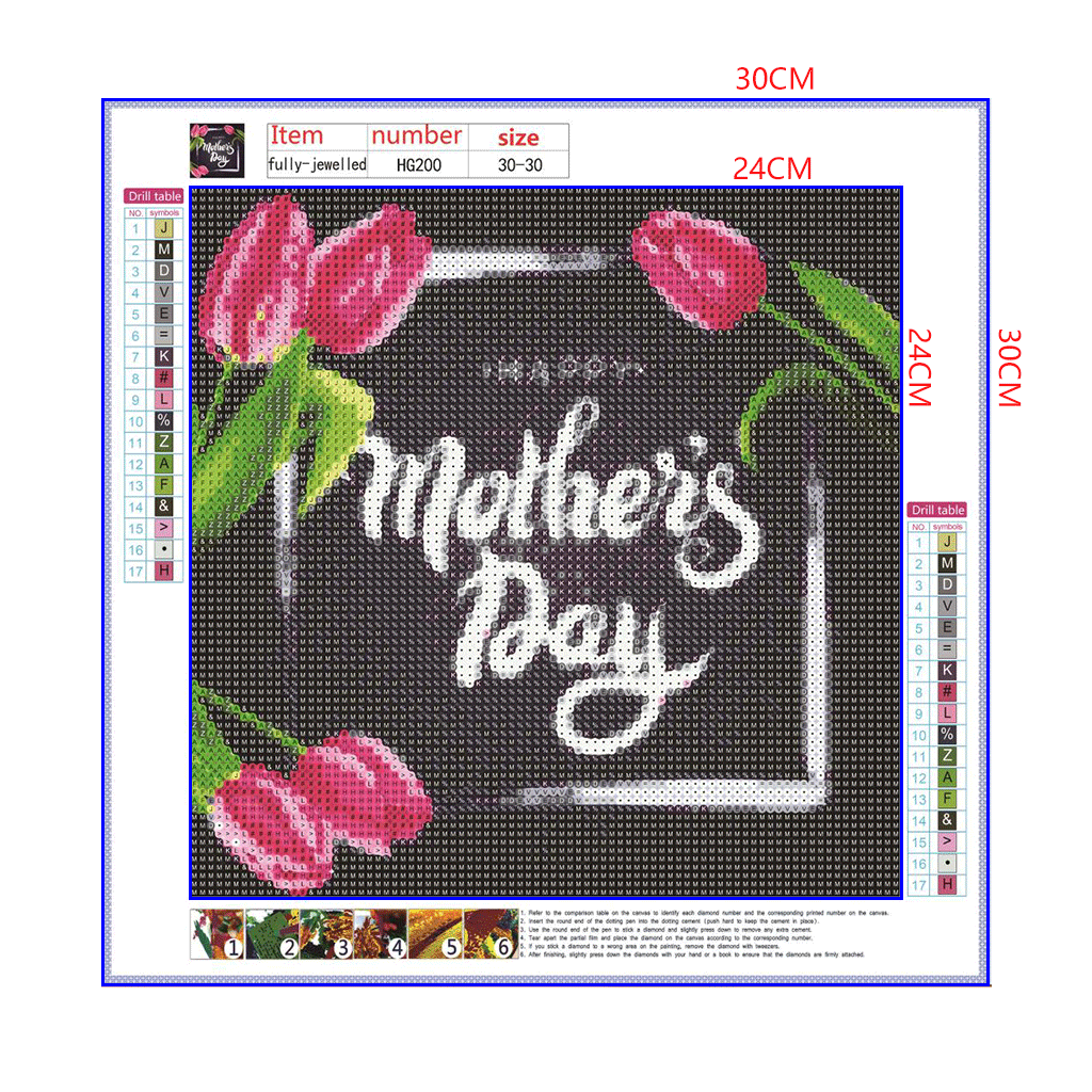 Full Diamond Painting kit - Happy Mothers' Day
