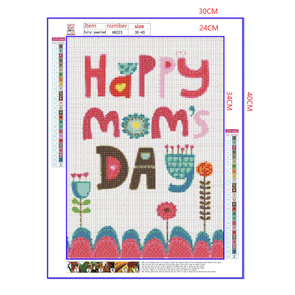 Full Diamond Painting kit - Happy Mothers' Day