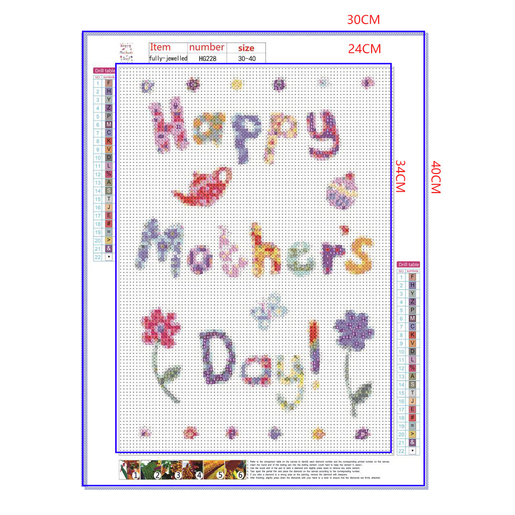 Full Diamond Painting kit - Happy Mothers' Day