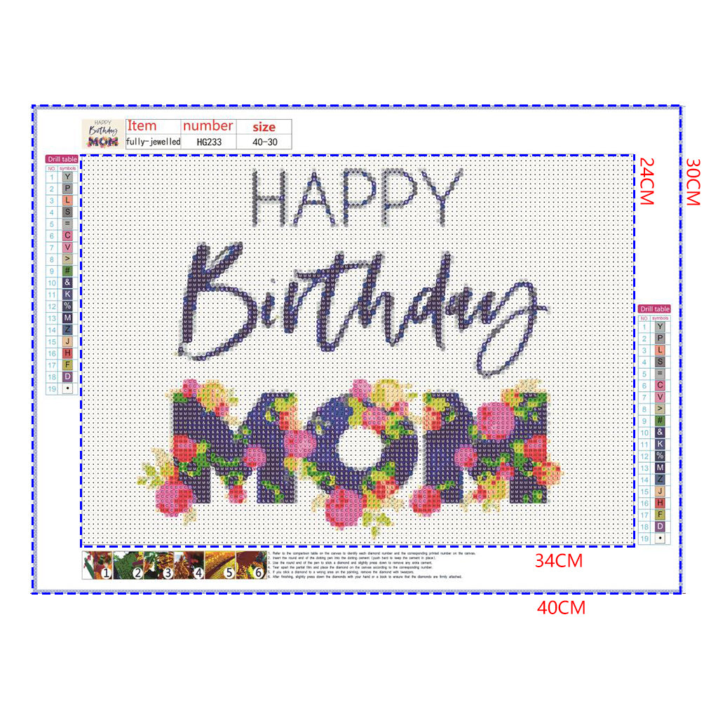 Full Diamond Painting kit - Happy Mothers' Day