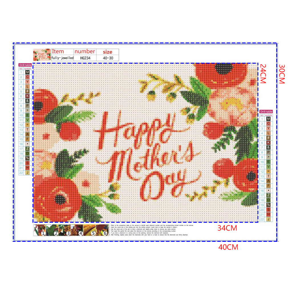 Full Diamond Painting kit - Happy Mothers' Day