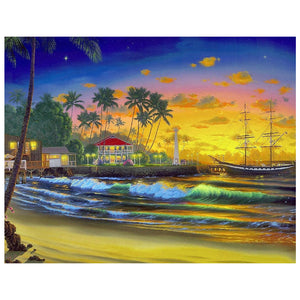 Full Diamond Painting kit - Sunset by the sea