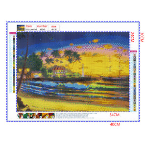 Full Diamond Painting kit - Sunset by the sea