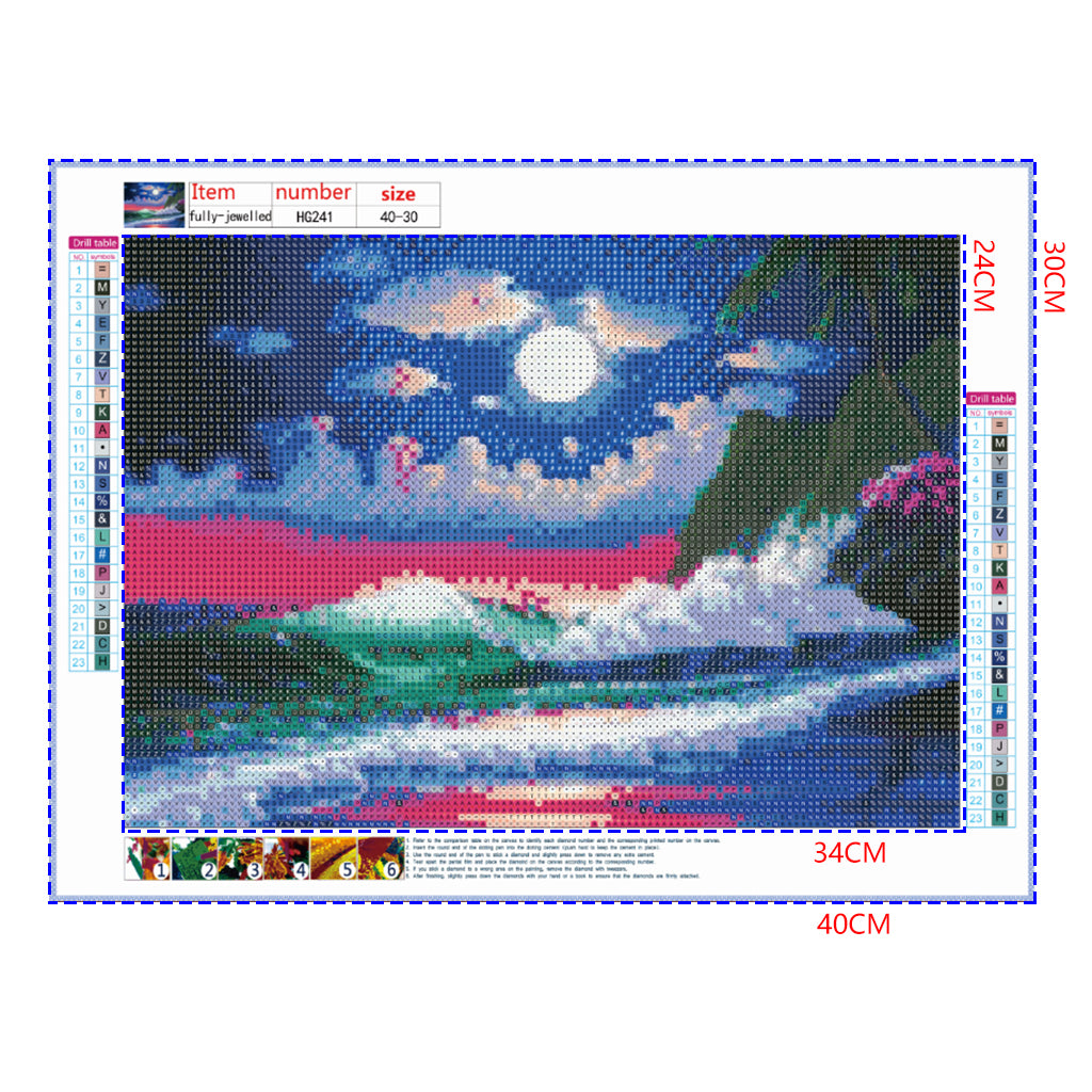 Full Diamond Painting kit - Beautiful view of the sea