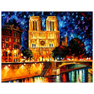 Full Diamond Painting kit - Nice view of Notre Dame Cathedral