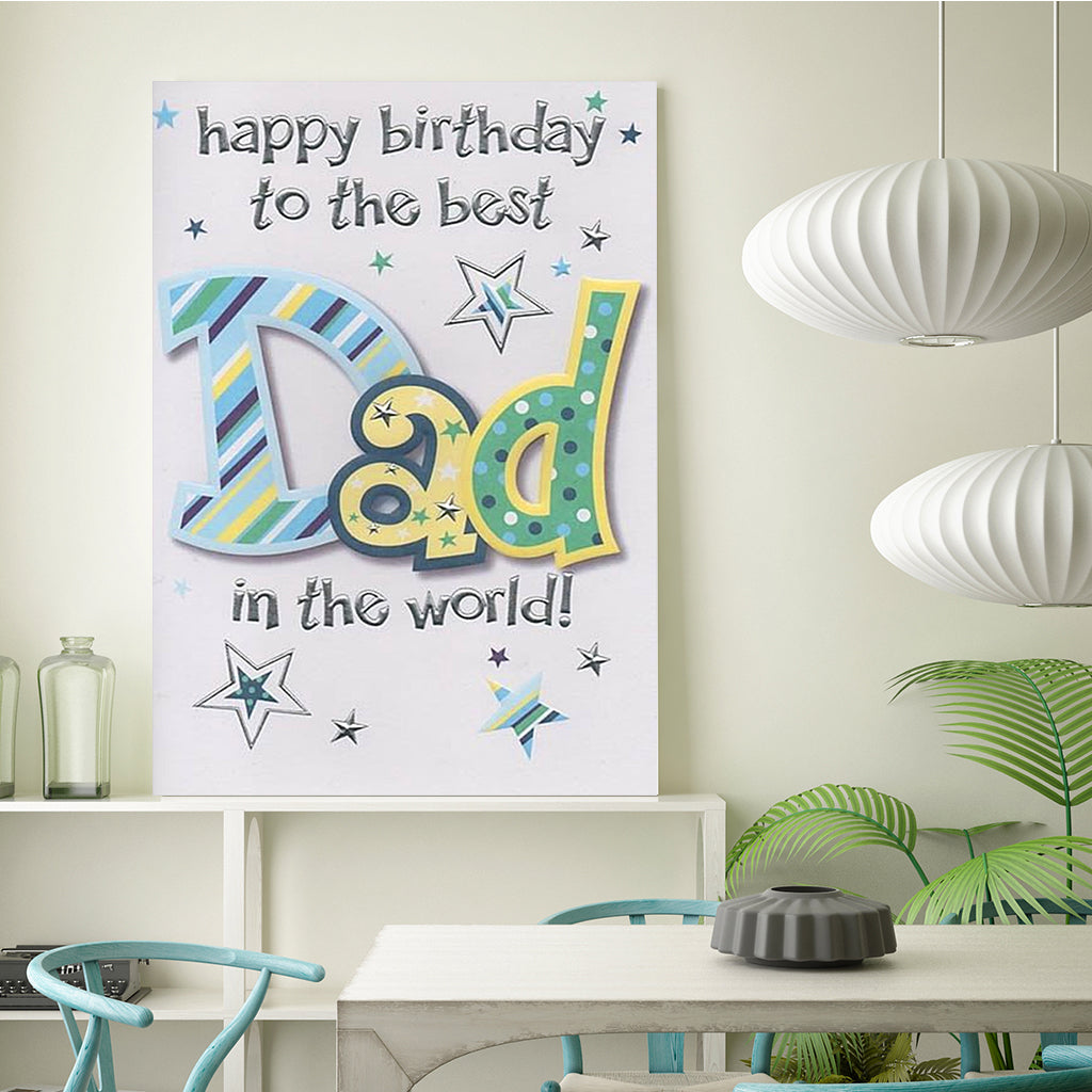 Full Diamond Painting kit - Happy birthday to the best dad in the world!