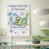 Full Diamond Painting kit - Happy birthday to the best dad in the world!