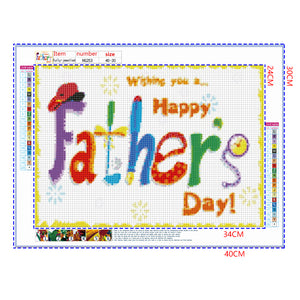 Full Diamond Painting kit - Wishing you a Happy father's day!