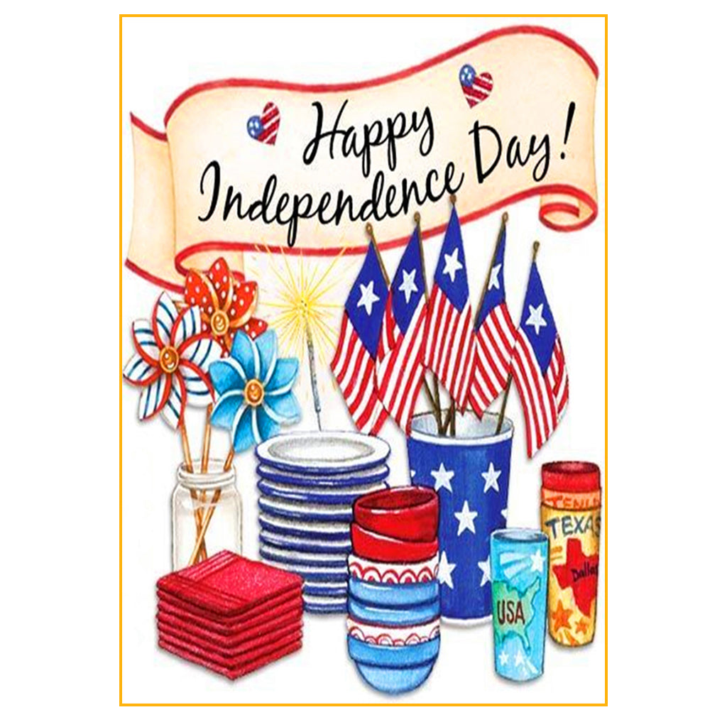 Full Diamond Painting kit - Happy independence day