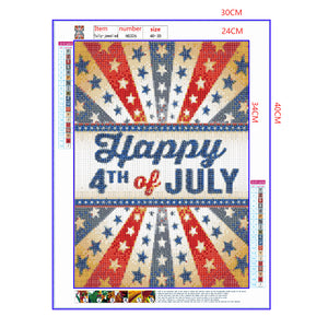 Full Diamond Painting kit - Happy independence day