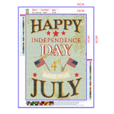 Full Diamond Painting kit - Happy independence day