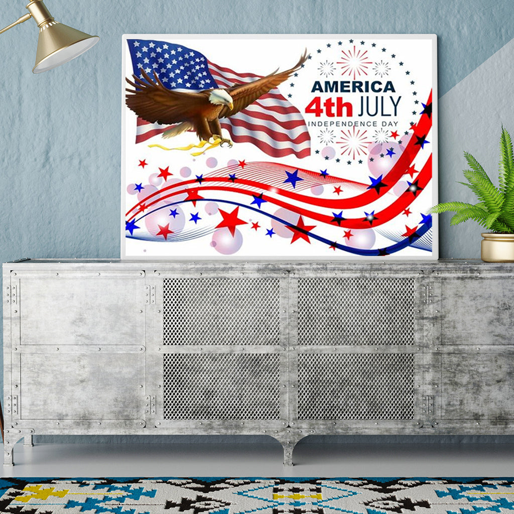 Full Diamond Painting kit - Happy independence day