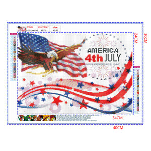 Full Diamond Painting kit - Happy independence day
