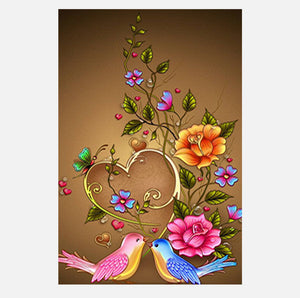 Full Diamond Painting kit - Flowers and birds