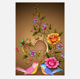 Full Diamond Painting kit - Flowers and birds