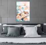 Full Diamond Painting kit - Pink roses and butterflies