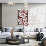 Full Diamond Painting kit - Red and white flowers