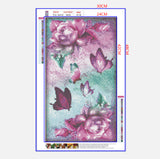 Full Diamond Painting kit - Flowers and butterflies