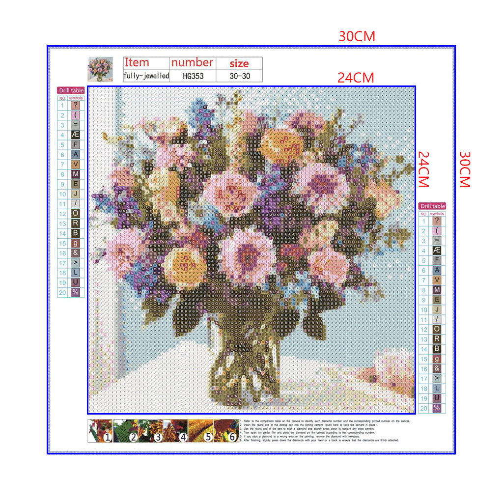 Full Diamond Painting kit - Beautiful flowers
