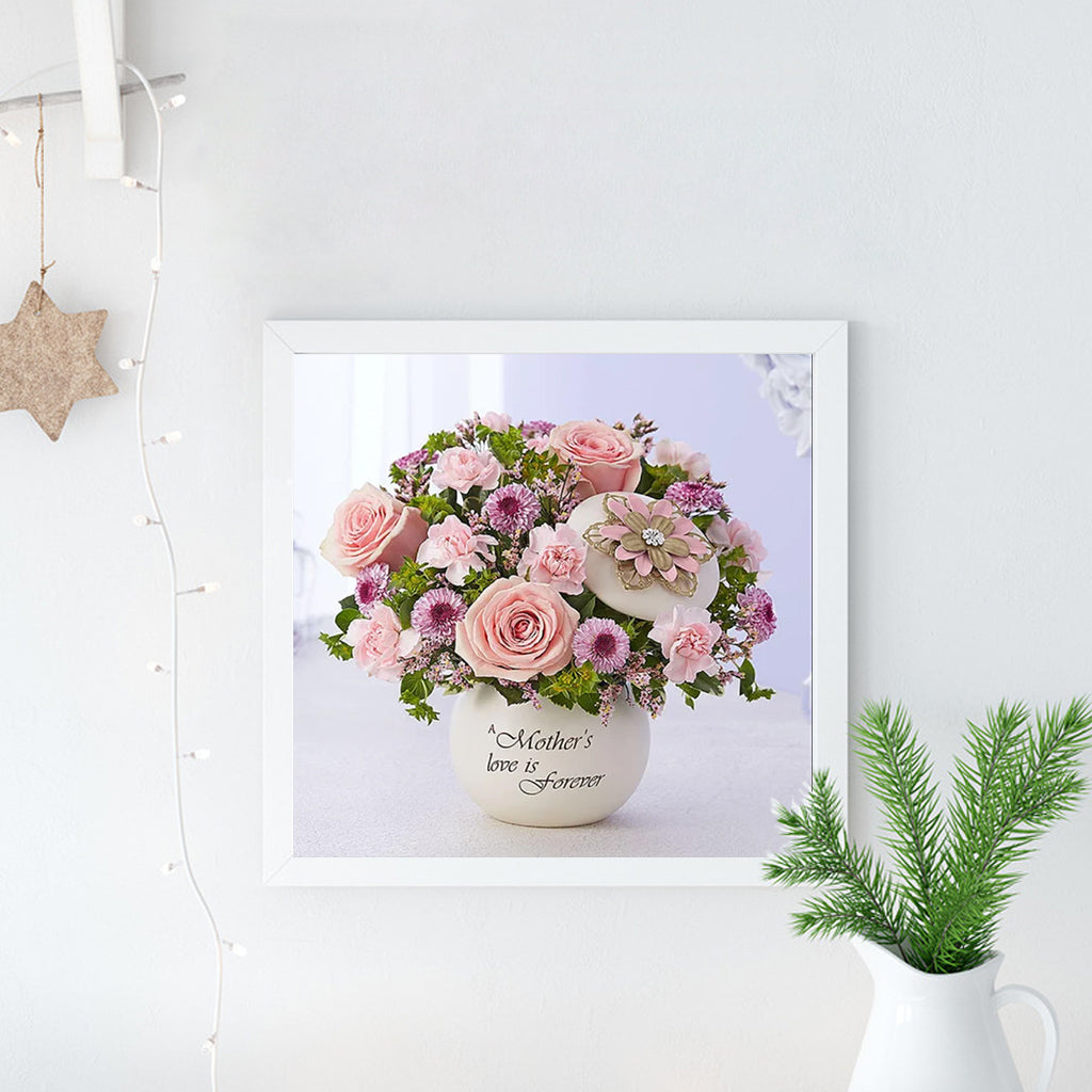 Full Diamond Painting kit - Beautiful flowers for mom