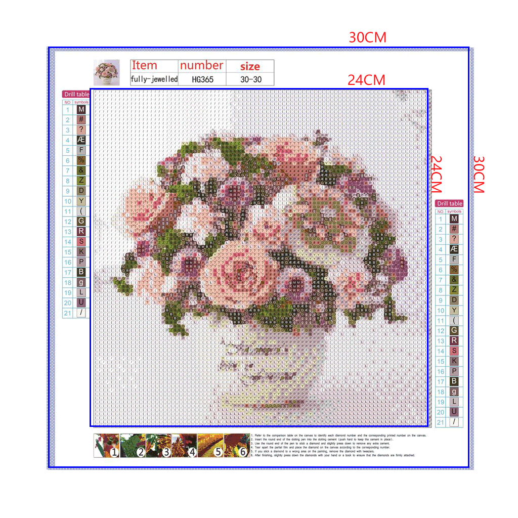 Full Diamond Painting kit - Beautiful flowers for mom