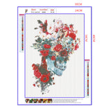 Full Diamond Painting kit - Flowers on skull
