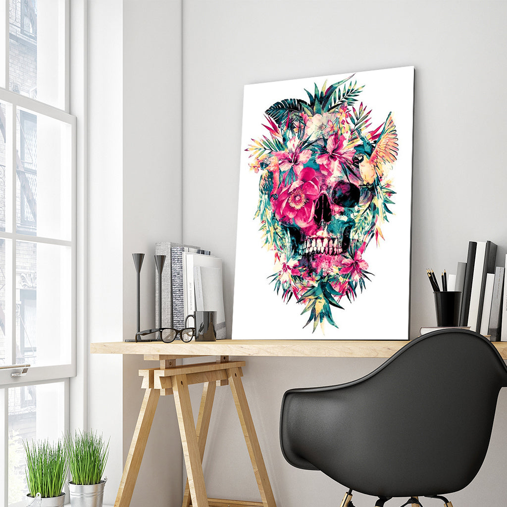Full Diamond Painting kit - Flowers on skull